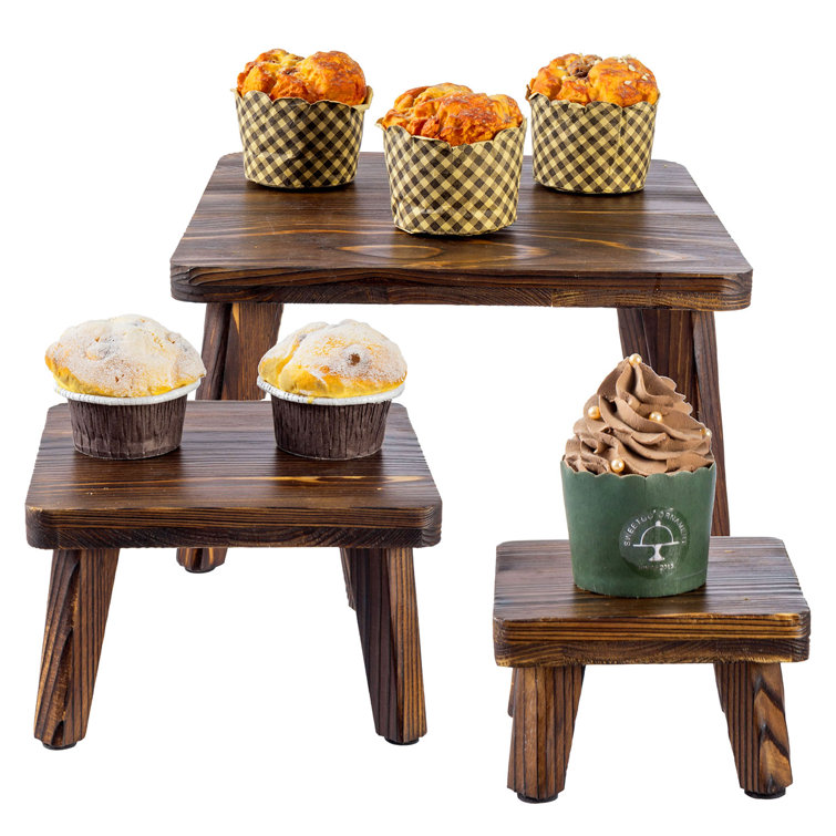 Millwood Pines 3 Piece Serving Platter Stand Dessert Risers Wayfair